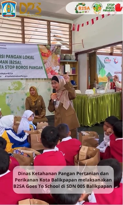 Sosialisasi Penganekaragaman Pangan Lokal Beragam Bergizi Seimbang dan Aman (B2SA), Keamanan Pangan Segar Asal Tumbuhan, Stop Boros Pangan di SD Negeri 005 Balikpapan Barat Sosialisasi Penganekaragaman Pangan Lokal Beragam Bergizi Seimbang dan Aman (B2SA), Keamanan Pangan Segar Asal Tumbuhan, Stop Boros Pangan di SD Negeri 005 Balikpapan Barat